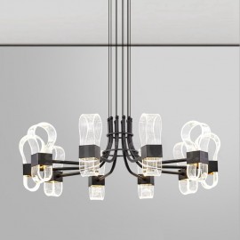 10 Light Nordic Post Modern LED 2021 New Design Chandelier with Acrylic Shades for Living Room Bedroom Restaurant