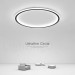 Ultra-Thin Dimmable LED Modern / Contemporary Nordic Style Flush Mount Ceiling Lights with Remote Control - Also Can Be Used As Wall Light