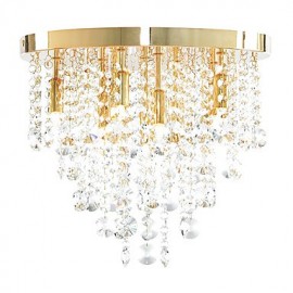 Modern Crystal Semi Flush Mount with 9 Lights (G9 Bulb Base)