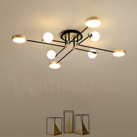 Gold Black Ceiling Modern Metal Chandelier for Living Room Dining Room Bedroom