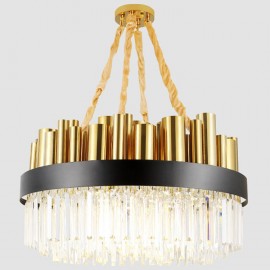 Modern / Contemporary 16 Light Steel Pendant Light with Crystal Shade for Living Room, Dinning Room, Hotel