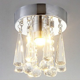 1-Light LED Semi Flush Mount in Crystal