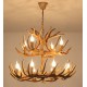 12 (8+4) Light 2 Tiers Rustic Artistic Retro Antler Antique Chandelier for Living Room, Dining Room, Bedroom, Shop, Cafes, Bar