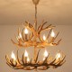 12 (8+4) Light 2 Tiers Rustic Artistic Retro Antler Antique Chandelier for Living Room, Dining Room, Bedroom, Shop, Cafes, Bar