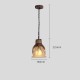 One Light Rustic Artistic Retro Antler Antique Pendant Light with Glass Shade for Living Room, Dining Room, Bedroom, Shop, Cafes