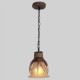 One Light Rustic Artistic Retro Antler Antique Pendant Light with Glass Shade for Living Room, Dining Room, Bedroom, Shop, Cafes