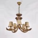 5 Light Rustic Artistic Retro Antler Antique Chandelier with Shades for Living Room, Dining Room, Bedroom, Shop, Cafes, Bar