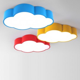 Macaron Multi-color Cloud LED Modern Nordic Style Flush Mount Ceiling Lights with Acrylic Shade for Bathroom, Living Room, Study, Bedroom, Dining Room, Bar