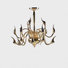 15 Light Gold Modern/Contemporary Electroplated Metal Chandelier
