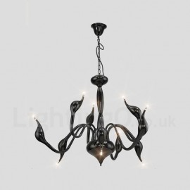 9 Light Modern/Contemporary Electroplated Metal Chandeliers Living Room / Bedroom