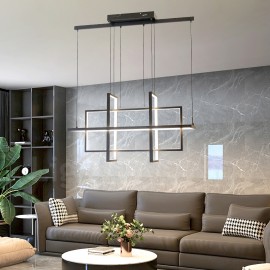 Dimmable Pendant Light Modern Design LED Four Rectangles Special for Office, Showroom, Living Room, Bedroom, Dinning Room