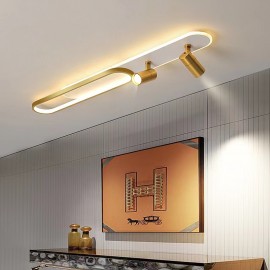 Nordic LED New Long Strip Bedroom Cloakroom Aisle Ceiling Bright Living Room Downlight