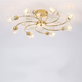 Artistic Aluminum Flush Mount Lights With Crystals