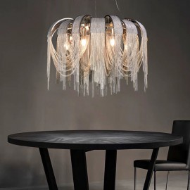 Tassels Extra Large Size Chandelier Designer Ceiling Pendant Light for Showroom Living Room Spiral Staircase