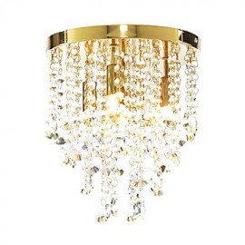 Modern Crystal Semi Flush Mount with 4 Lights (G9 Bulb Base)