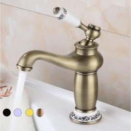 Brass Vintage Single Handle for Bathroom Sink Tap