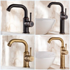 Antique Brass ORB Rotatable Single Handle Bath Tap Kitchen Tap(High or Low 2 Types to Choose) Bathroom Sink Tap