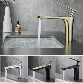 Classic Electroplated Painted Finishes Single Handle Bathroom Sink Tap