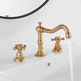 Two Handle Brass Bath Tap Brass Bathroom Sink Tap