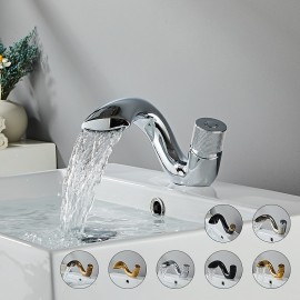 Waterfall Brass Single Handle Bathroom Sink Tap