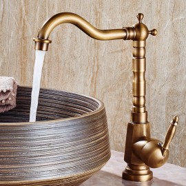 Copper Basin Tap Single Handle Bath Tap Contain Bathroom Sink Tap