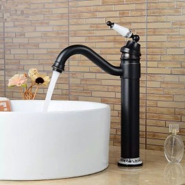 Matte Black Wall Mount Painted Finishes Single Handle Bath Tap Pop up Drain Bathroom Sink Tap