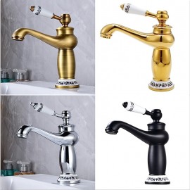 Finish Single Handle Bath Tap Brass Bathroom Sink Tap