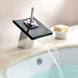 Glass Outlet Tap Waterfall Hose Single Handle Sink Sink Tap Bathroom Sink Tap