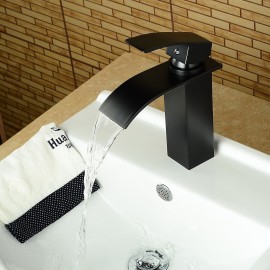 Oil rubbed Bronze Waterfall Single Handle Drain and