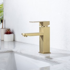 Classic Electroplated Painted Finishes Single Handle Bathroom Sink Tap