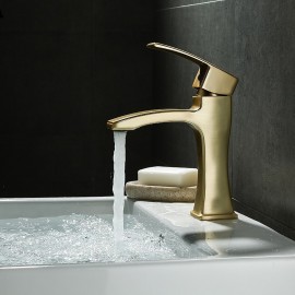 Classic Electroplated Single Handle Bathroom Sink Tap