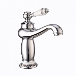 Classic Electroplated Single Handle Bathroom Sink Tap