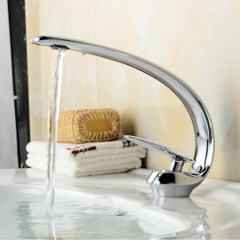 Chrome Single Handle Bathroom Sink Tap