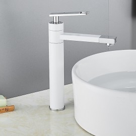 Rotatable Electroplated Single Handle Bathroom Sink Tap