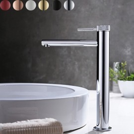 High Chrome Brushed Gold Black Or White Painted Finishes Single Handle Bathroom Sink Tap