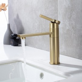 Rotatable Chrome Single Handle Bathroom Sink Tap