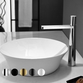 High Single Handle Deck Mount Vessel Vanity Bathroom Sink Tap