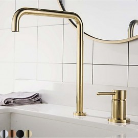Black Chrome Brushed Gold Rose Gold Finish Single Handle Dual Holes Bathroom Sink Tap