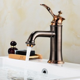 Classic Electroplated Single Handle Bathroom Sink Tap