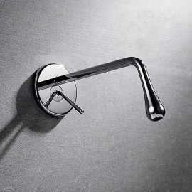 Chrome Finish Wall Mounted Single Handle Bath Basin Mixer Tap Bathroom Sink Tap