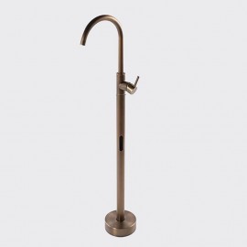 Free Standing Single Handle Bath Shower Mixer Tap Antique Brass Bathtub Tap