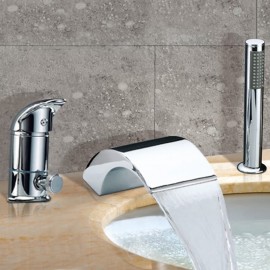 Roman Tub Bathtub TapWaterfall Chrome Bath Shower Mixer Tap