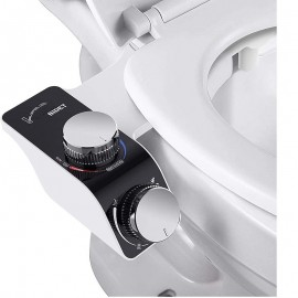Bidet Attachment for Toilet Self Cleaning Dual Nozzle Non Electric Bidet Cold & Warm Fresh Water Bidet Sprayer With Temperature & Pressure Controls