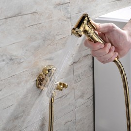 Bidet Tap Handheld Bidet Sprayer Antique Golden Luxury Middle East Shattaf Set