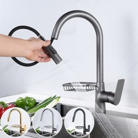 Single Handle Electroplated Painted Finishes Pull out set Minimalist Modern Kitchen Tap
