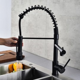 Brass Rotatable Pull out Multi function Oil rubbed Bronze Finish Single Handle Kitchen Tap