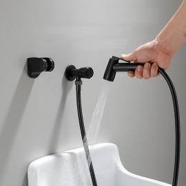 ABS Hand held Bidet Simple Black Shower Sprayer Wash Butt Hand Wash Black Toilet Companion Spray Gun