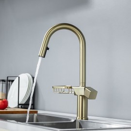 Single Handle Chrome Electroplated Painted Finishes Pull out Tall High Arc Modern Kitchen Tap