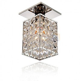 Modern/Contemporary Crystal Electroplated Metal Flush Mount Living Room / Bedroom / Dining Room / Kitchen / Hallway