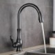 Pull out Spray Brass 2 modes Single Handle Modern Style Kitchen Tap